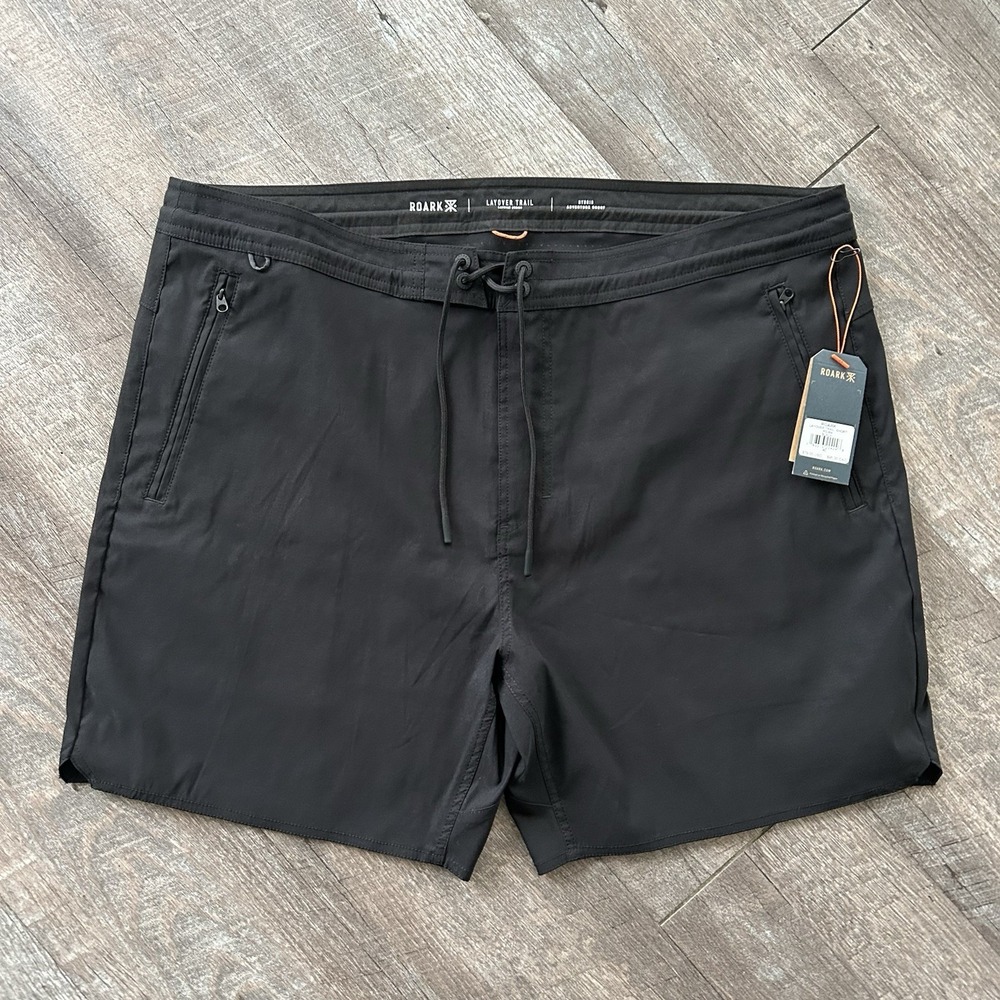 Roark Layover Trail Short Black Size 40 NWT Hiking Outdoors Big And Tall